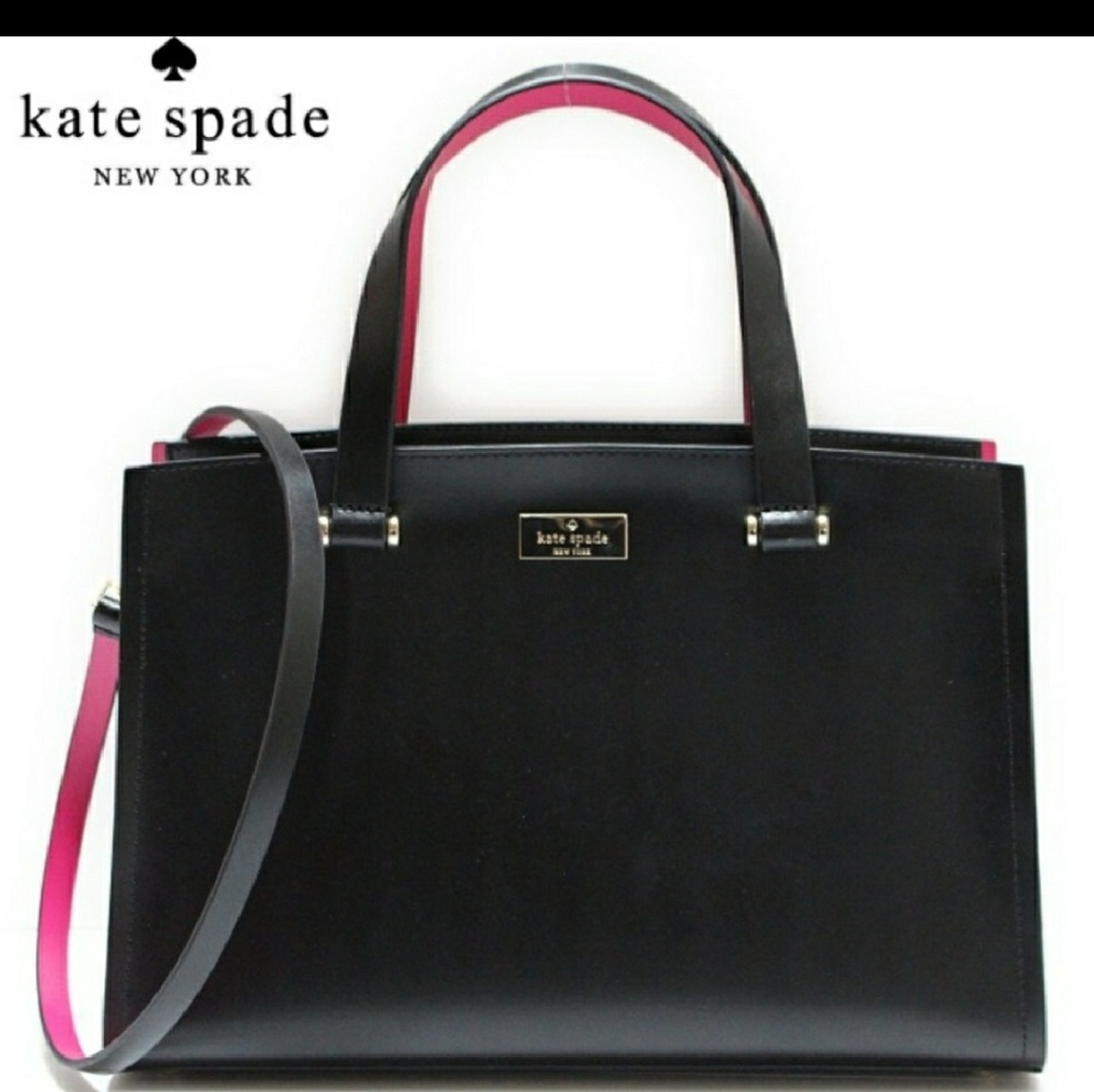 Kate Spade Caley Arbour Hill Black/Pink Satchel